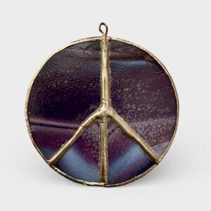 Stained Glass Peace Sign EUC